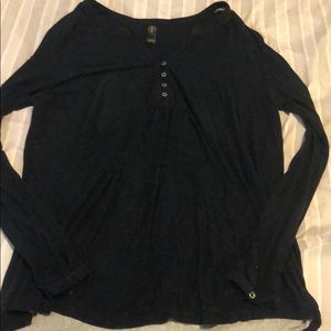Denverhayes XL Black and Blue Top